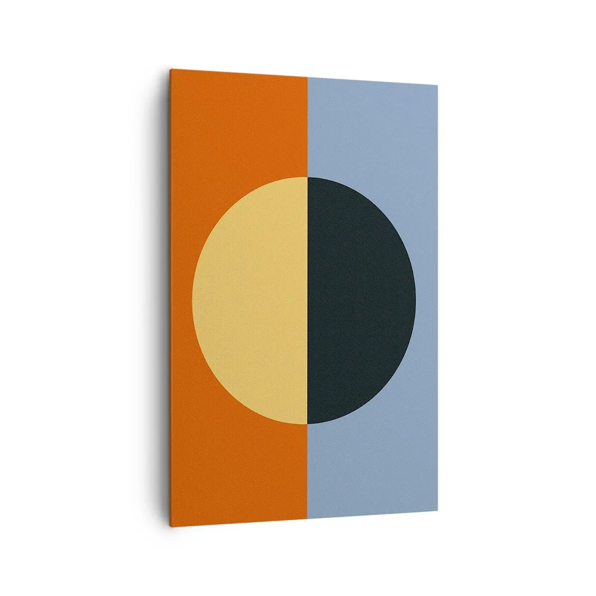 Impression sur toile - Image sur toile - Abstraction géométrique aux couleurs contrastées - 80x120cm - Composition de chaleur et de fraîcheur - Décoration murale moderne pour le salon et la chambre ARTTOR