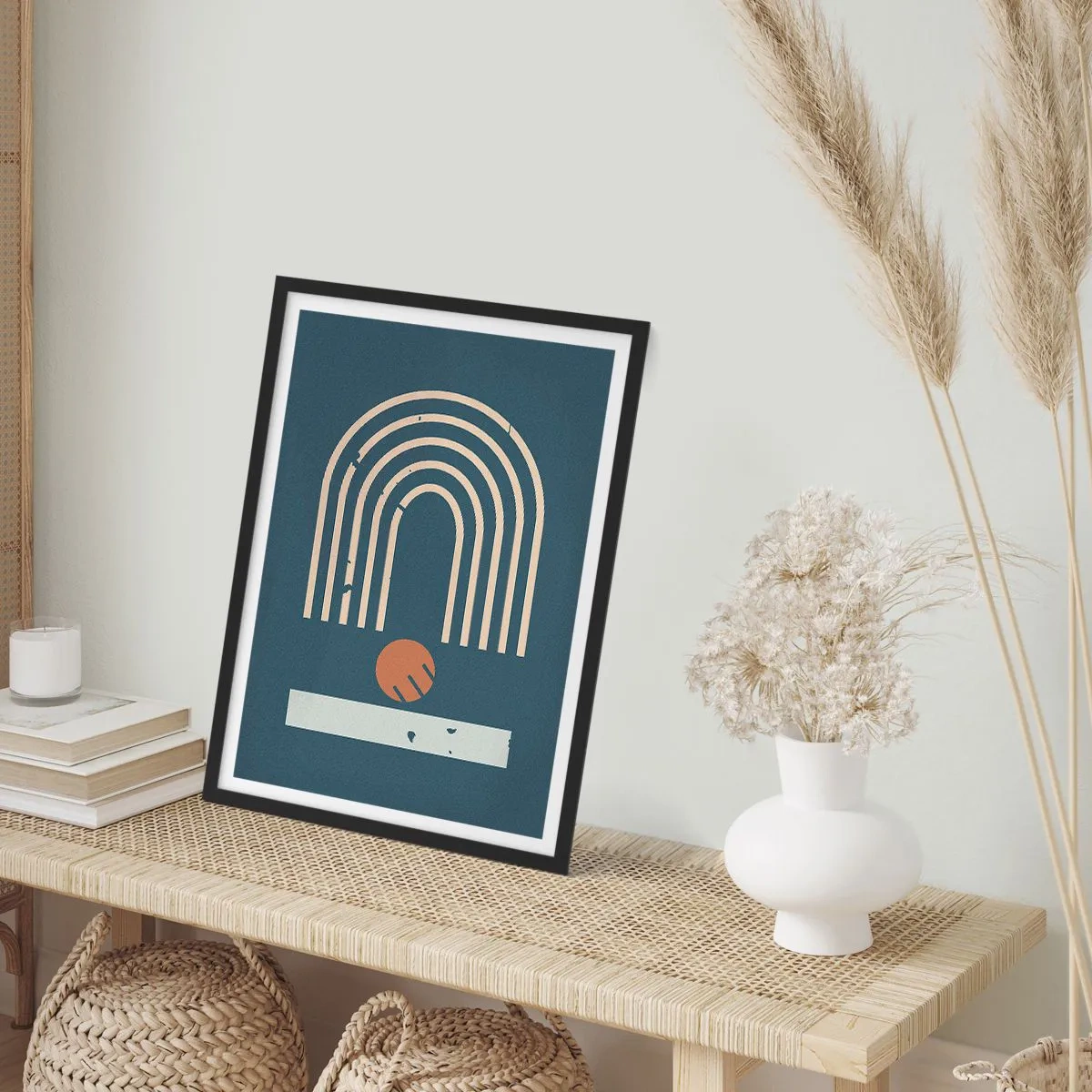 Affiche dans un cadre noir - Poster - Géométrie sur la grenade - 40x50 cm