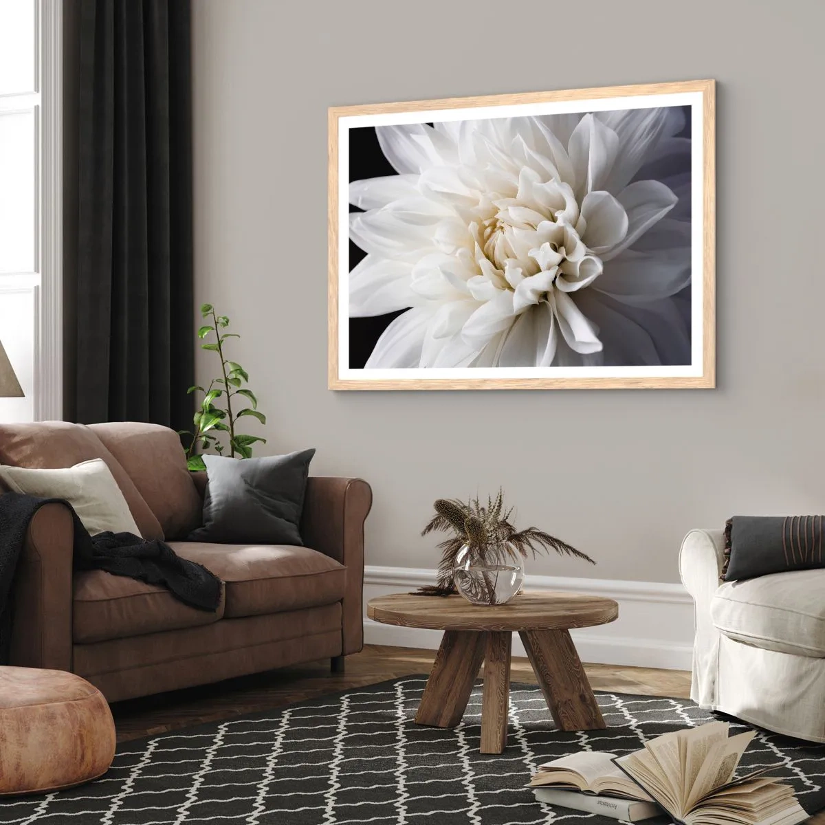 Affiche dans un chêne clair - Poster - Le matin de la jeune mariéé - 100x70 cm