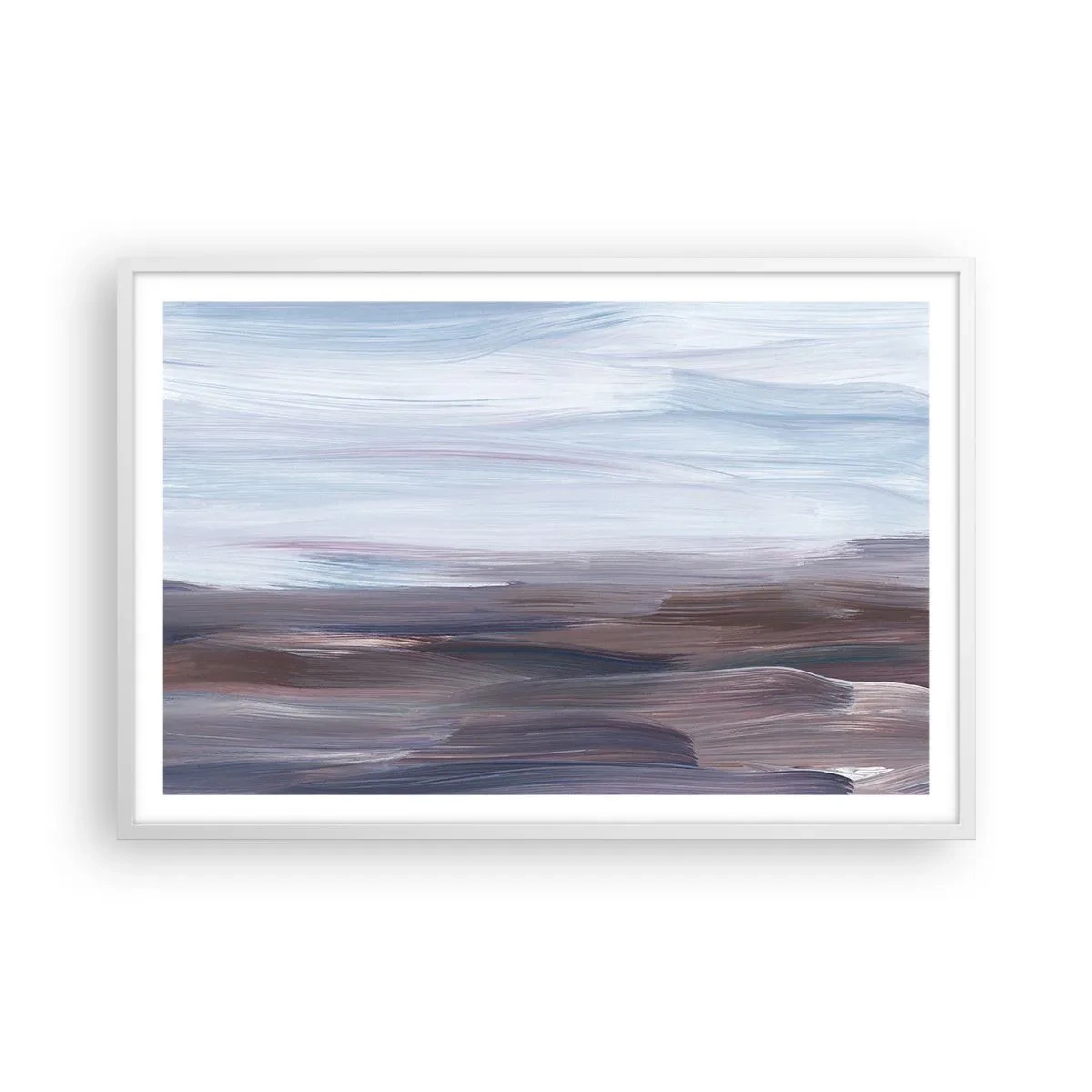 Affiche dans un cadre blanc - Poster - Éléments : eau - 91x61 cm