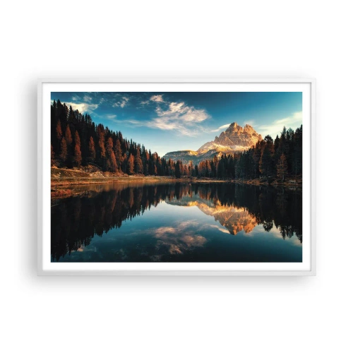 Affiche dans un cadre blanc - Poster - Double paysage - 100x70 cm