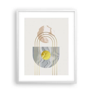 Affiche dans un cadre blanc - Poster - Clareté et brillance - 40x50 cm