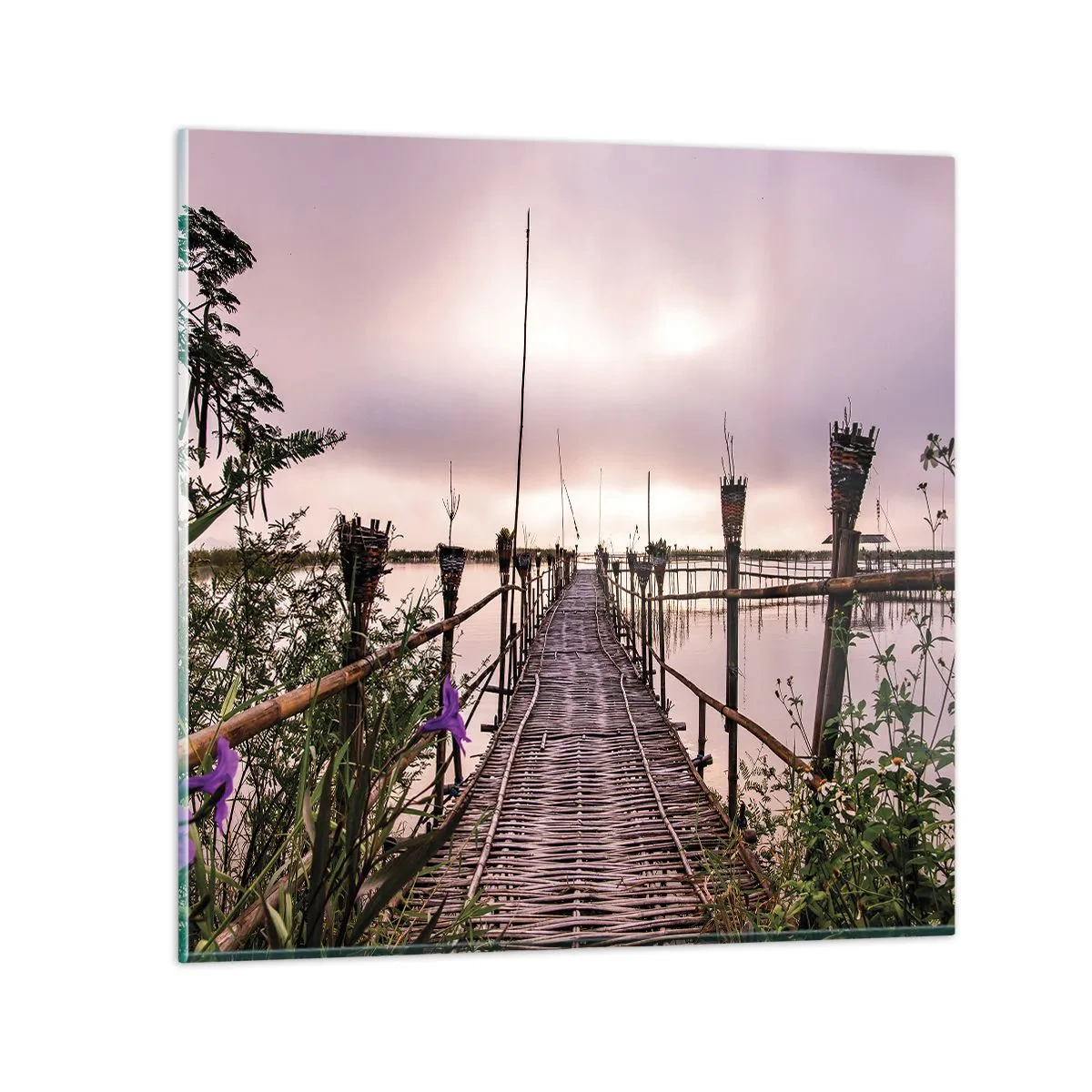 Impression sur verre - Image sur verre - Le silence et le calme d'Asie - 70x70 cm