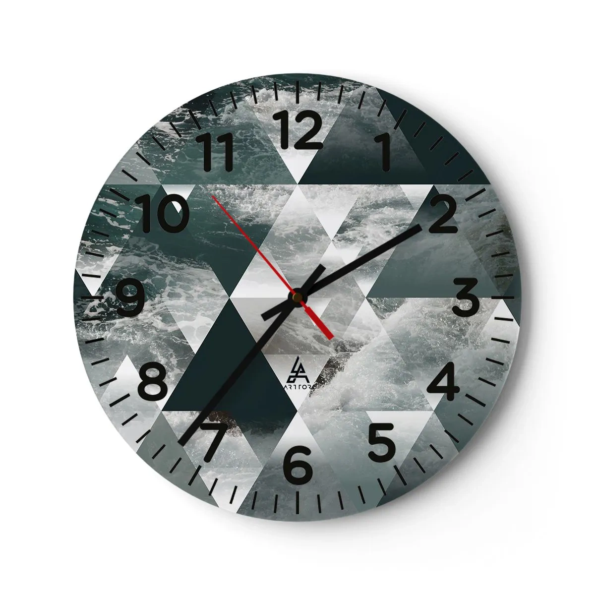 Horloge murale - Pendule murale - Point de vue de cristal - 40x40 cm