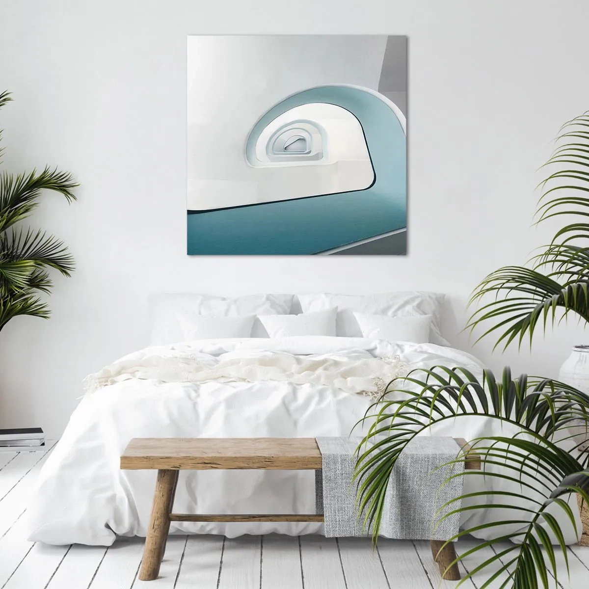 Impression sur toile - Image sur toile - Au profondeur du bleu - 40x40 cm