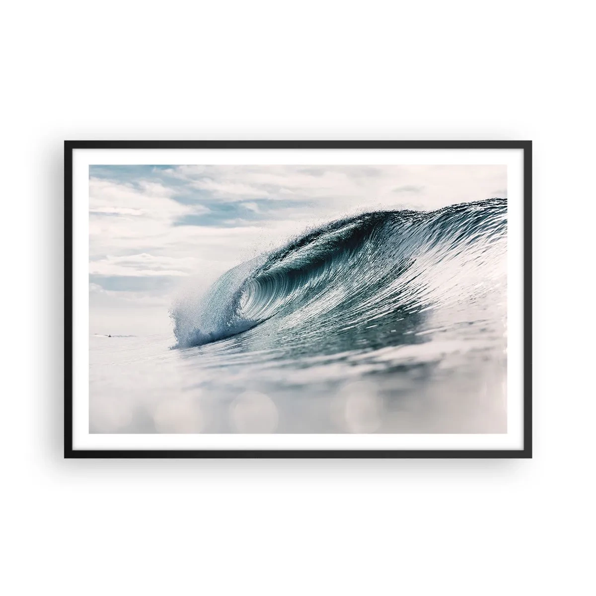 Affiche dans un cadre noir - Poster - Pic d'eau - 91x61 cm