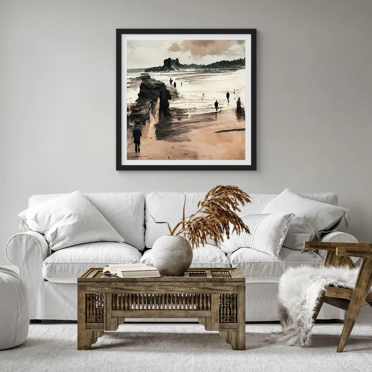 Affiche dans un cadre noir - Poster - Invoqué - 40x40 cm