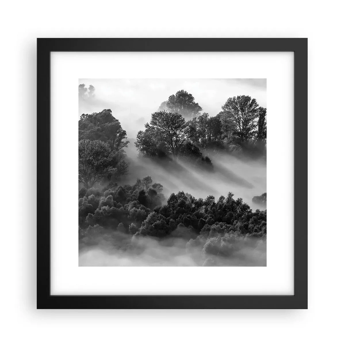 Affiche dans un cadre noir - Poster - Sortir de son sommeil - 30x30 cm