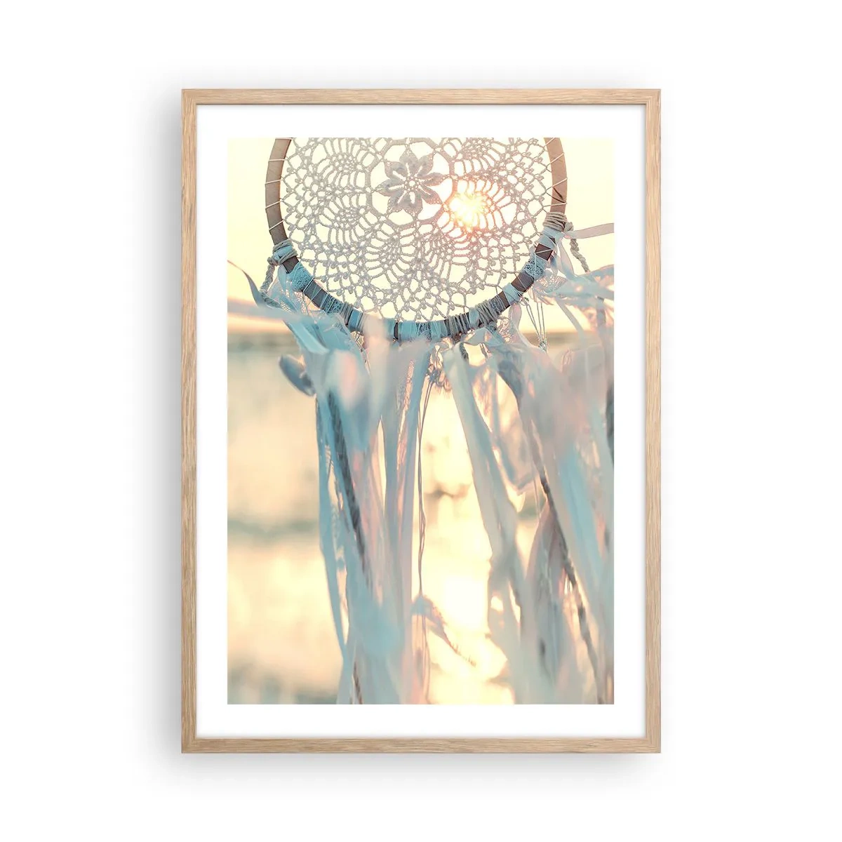 Affiche dans un chêne clair - Poster - Totem en dentelle - 50x70 cm