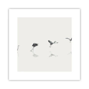 Affiche - Poster - Quatre étapes simples - 30x30 cm