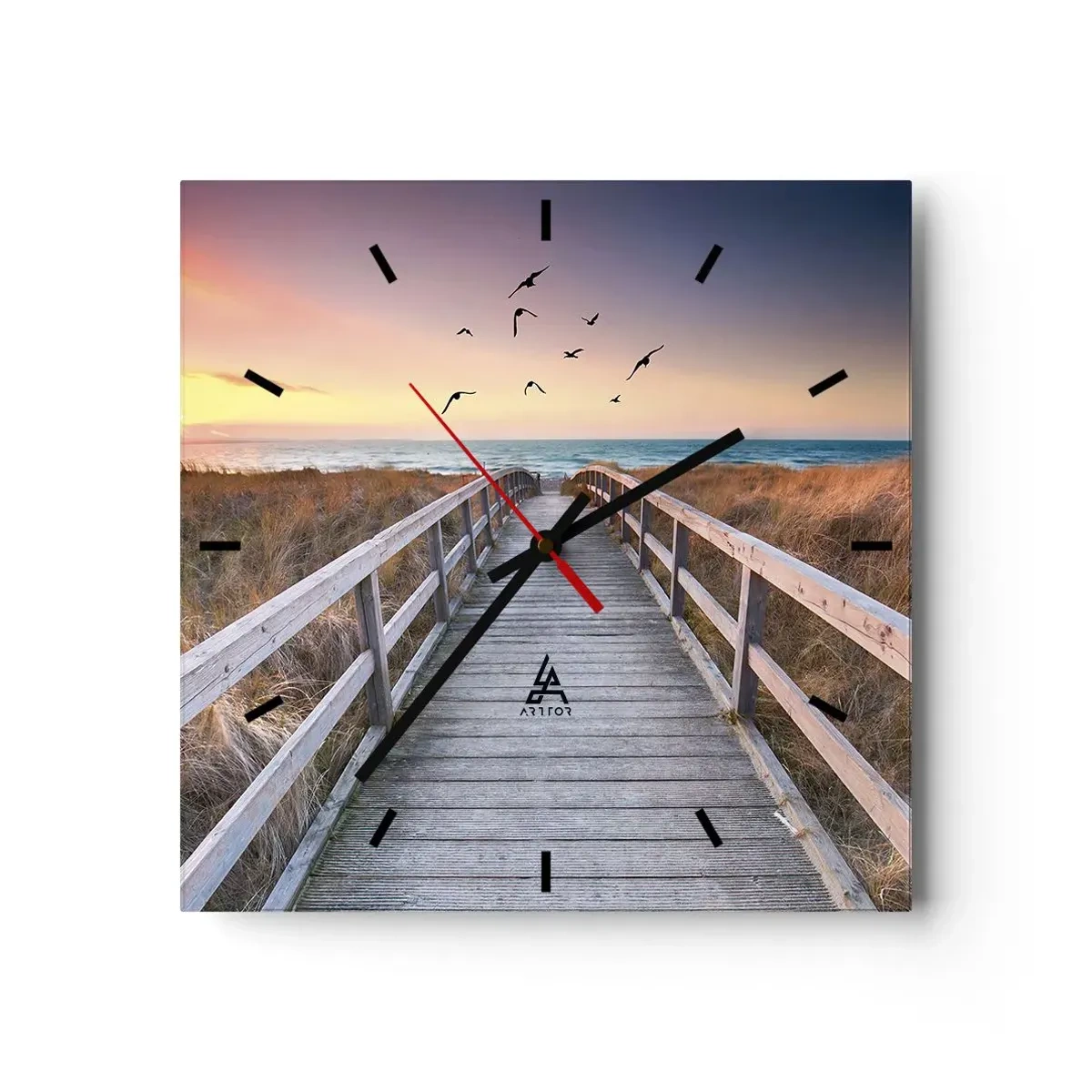 Horloge murale - Pendule murale - Envol des espaces - 40x40 cm