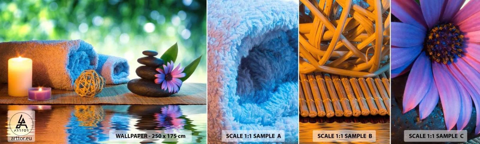 Échantillon De Papier Peint Standard Eco - Temps pour le corps - Spa, Bougie, Culture Japon - 100x30 cm