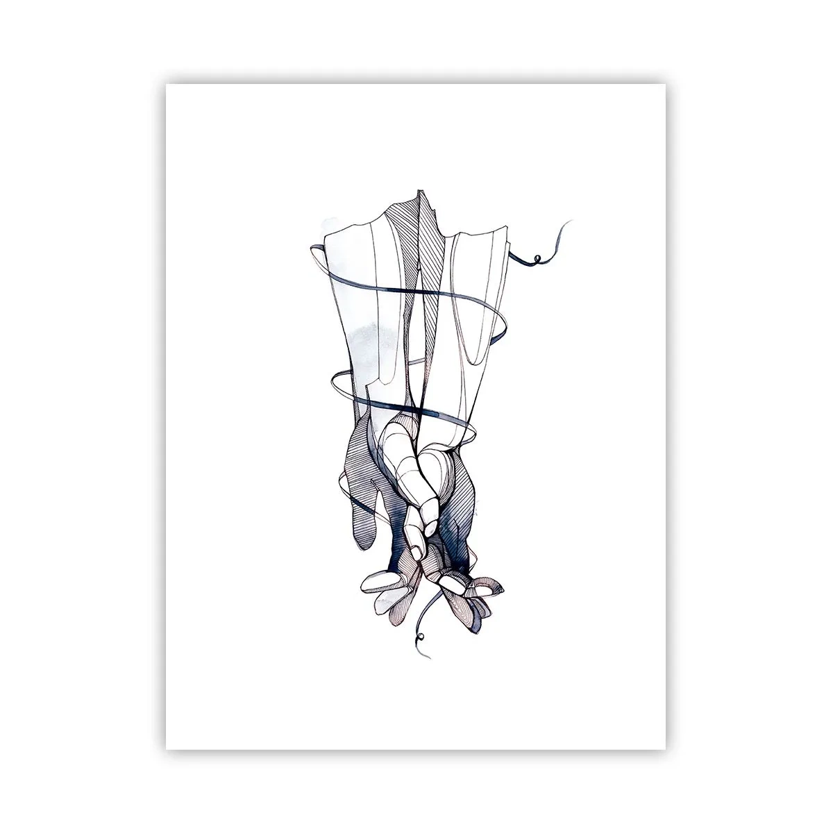 Affiche - Poster - Étude du touché - 30x40 cm