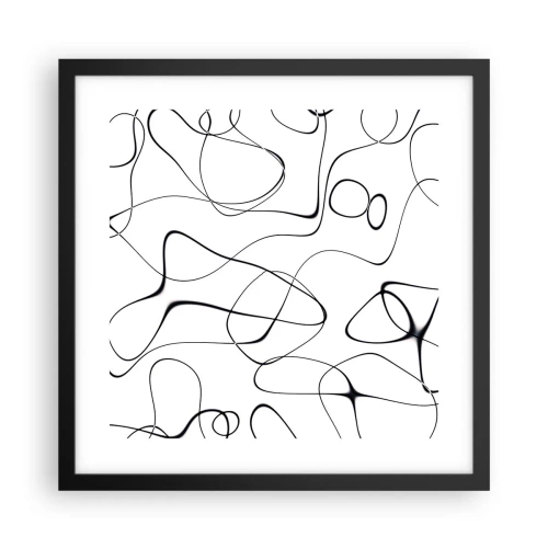 Affiche dans un cadre noir - Poster - Le chemin de la vie, les voies du hasard - 40x40 cm