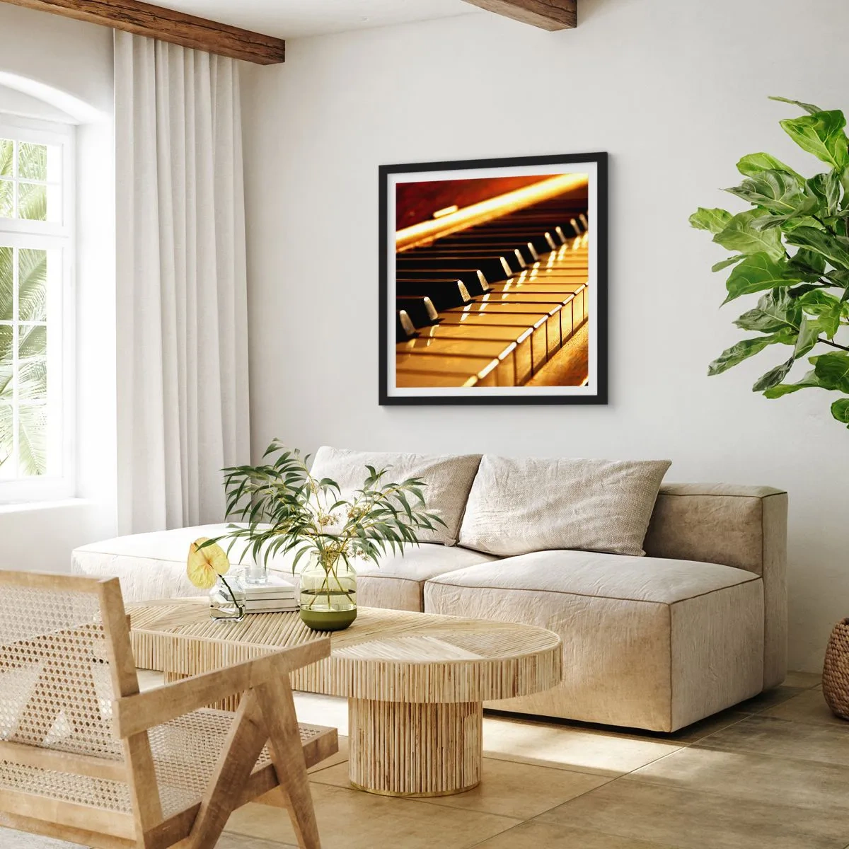 Affiche dans un cadre noir - Poster - Des possibilités infinies - 40x40 cm