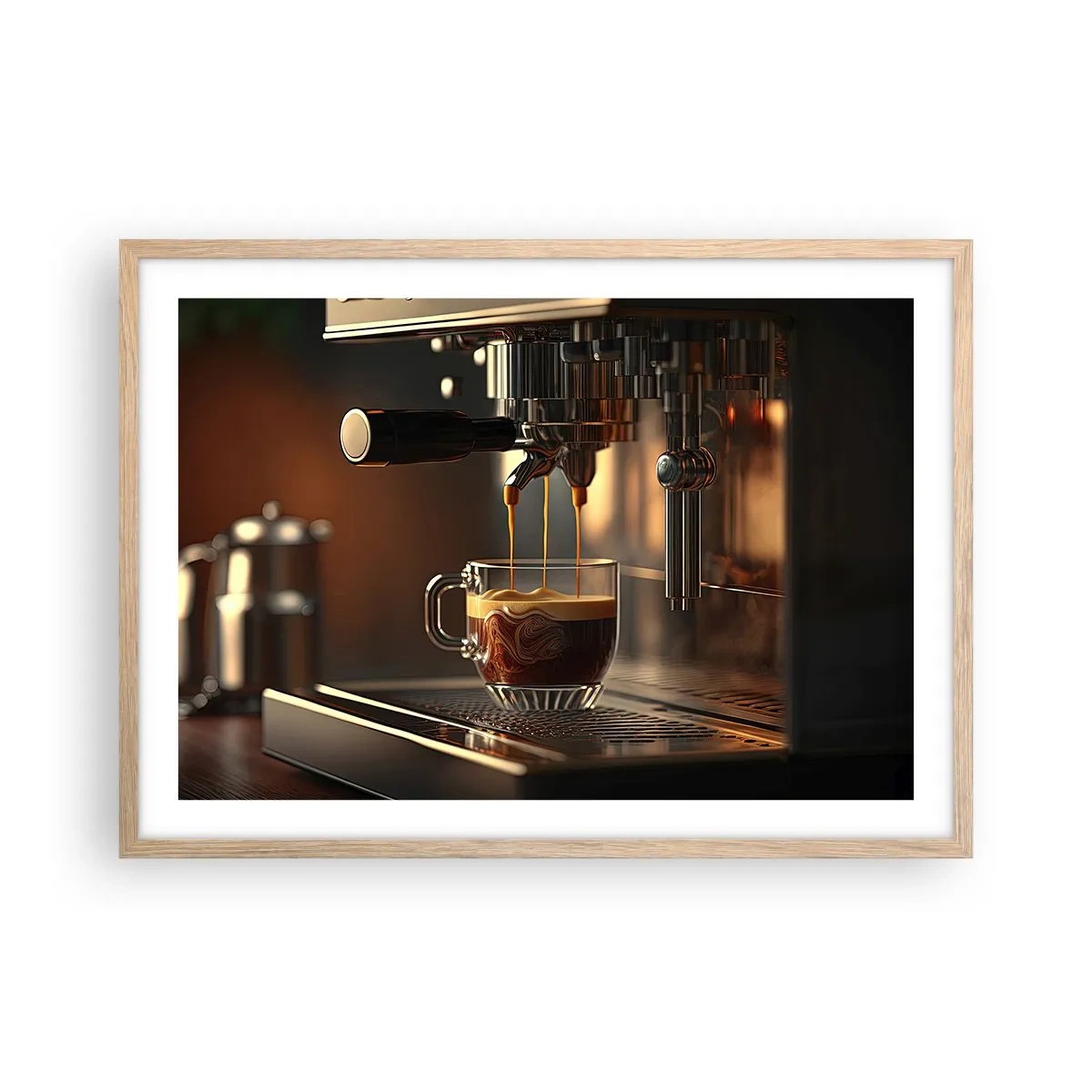 Affiche dans un chêne clair - Poster - Un mélange sensuel - 70x50 cm