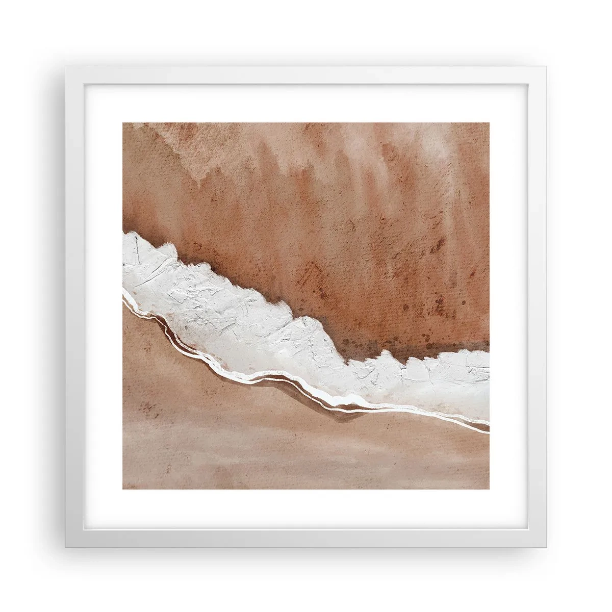 Affiche dans un cadre blanc - Poster - Dans des couleurs de la terre - 40x40 cm