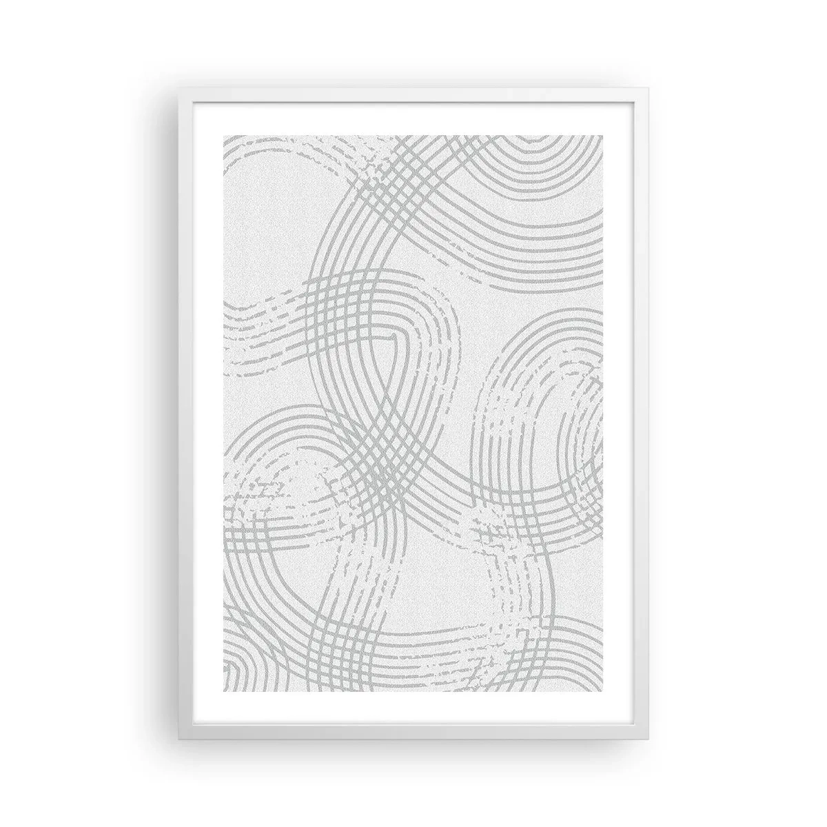 Affiche dans un cadre blanc - Poster - Il n'y a pas de chemin droit - 50x70 cm
