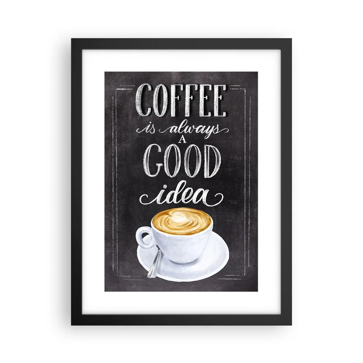 Affiche dans un cadre noir - Poster - Bien sûr! - 30x40 cm