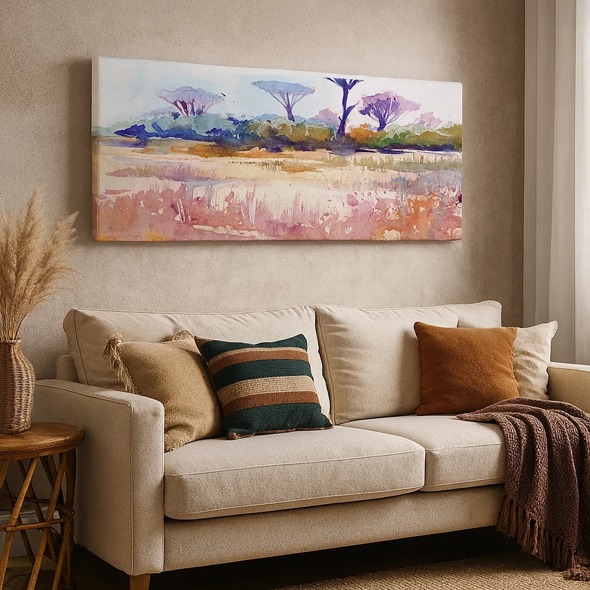 Impression sur toile - Image sur toile - Couleurs de savane - 30x30 cm