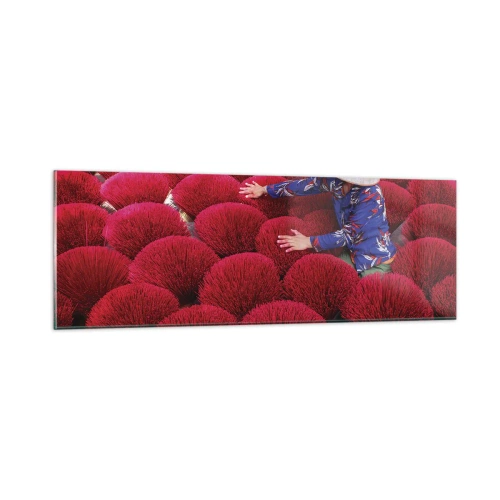 Impression sur verre - Image sur verre - Dans un champ de riz - 90x30 cm