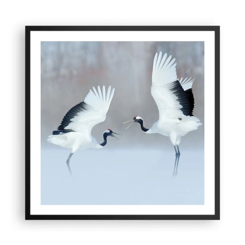 Affiche dans un cadre noir - Poster - Danse dans le brouillard - 60x60 cm