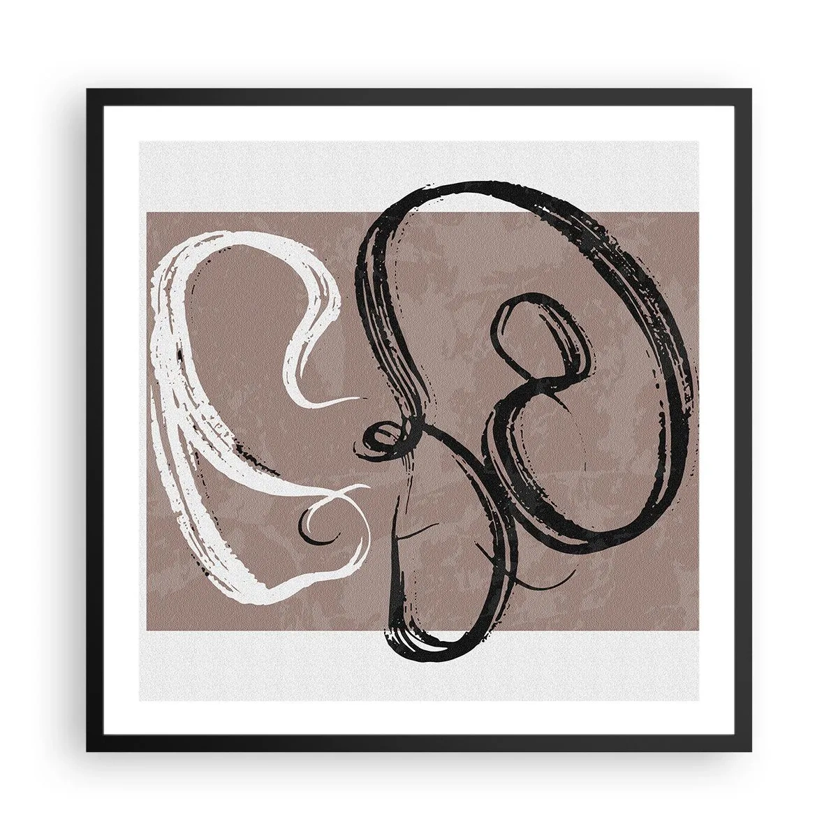 Affiche dans un cadre noir - Poster - Composition – la recherche de la plénitude - 60x60 cm