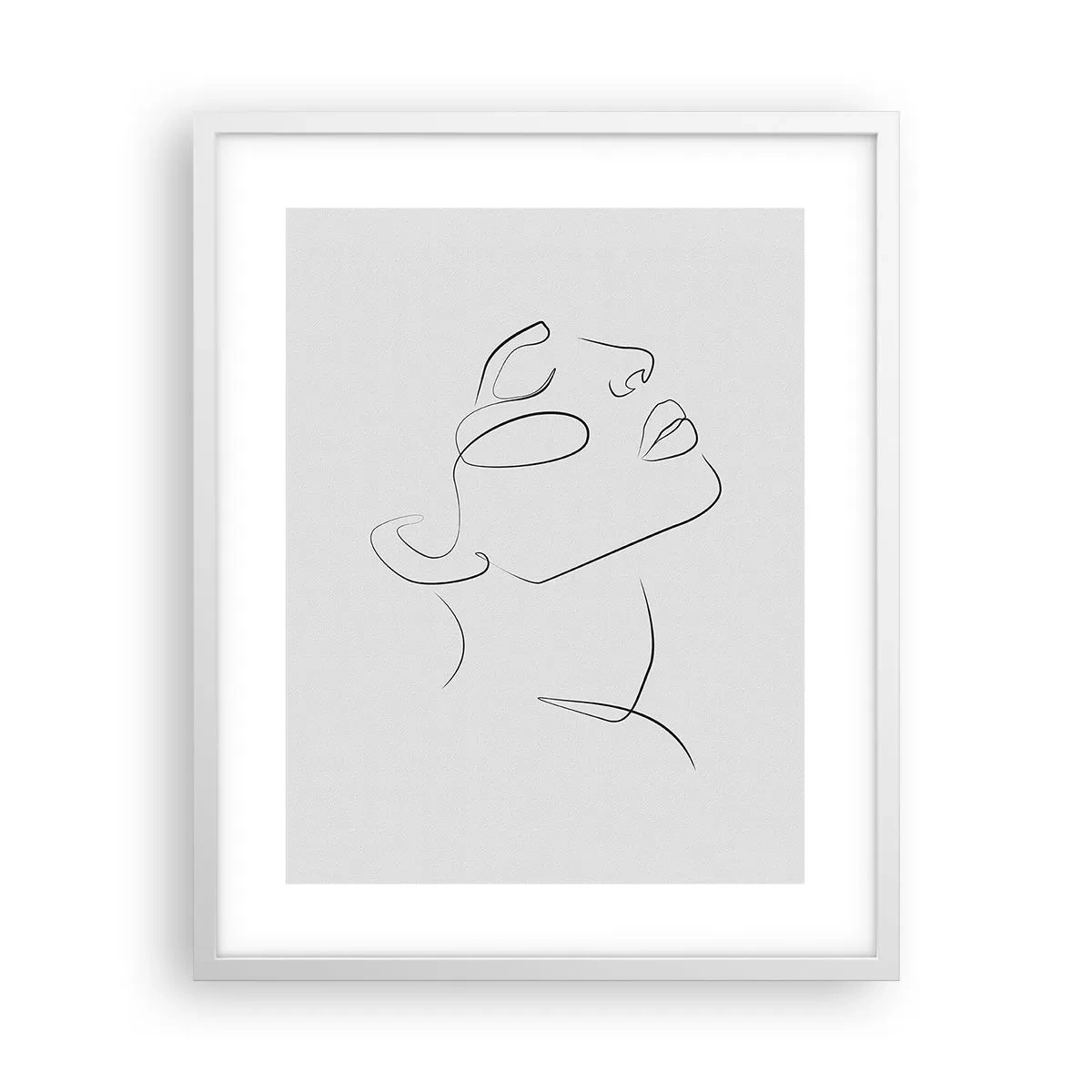 Affiche dans un cadre blanc - Poster - Méandre du rêve - 40x50 cm