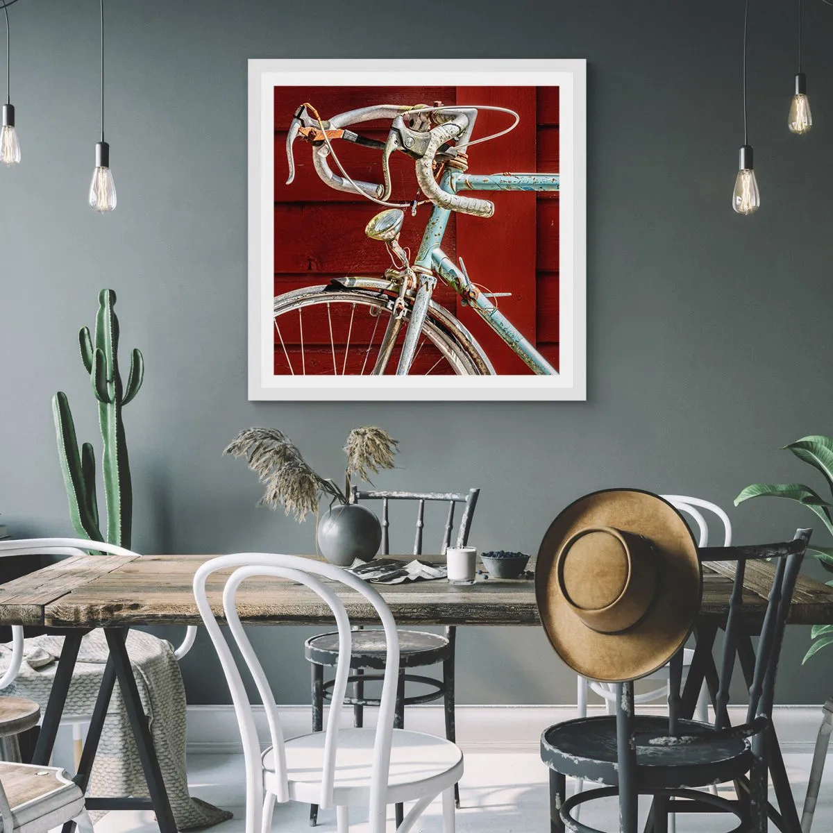 Affiche dans un cadre blanc - Poster - Construit pour la victoire - 30x30 cm