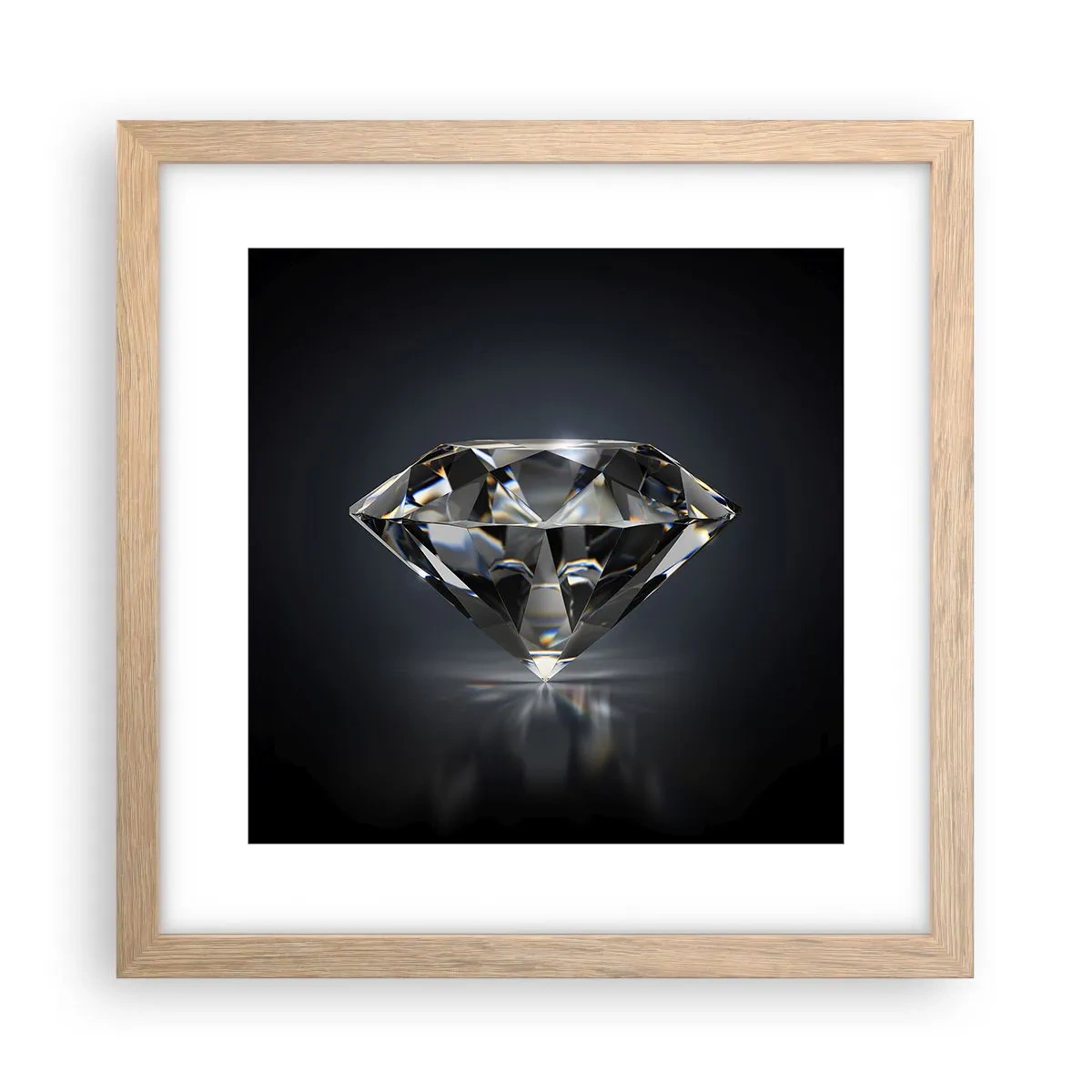 Affiche dans un chêne clair - Poster - La meilleure amie - 30x30 cm