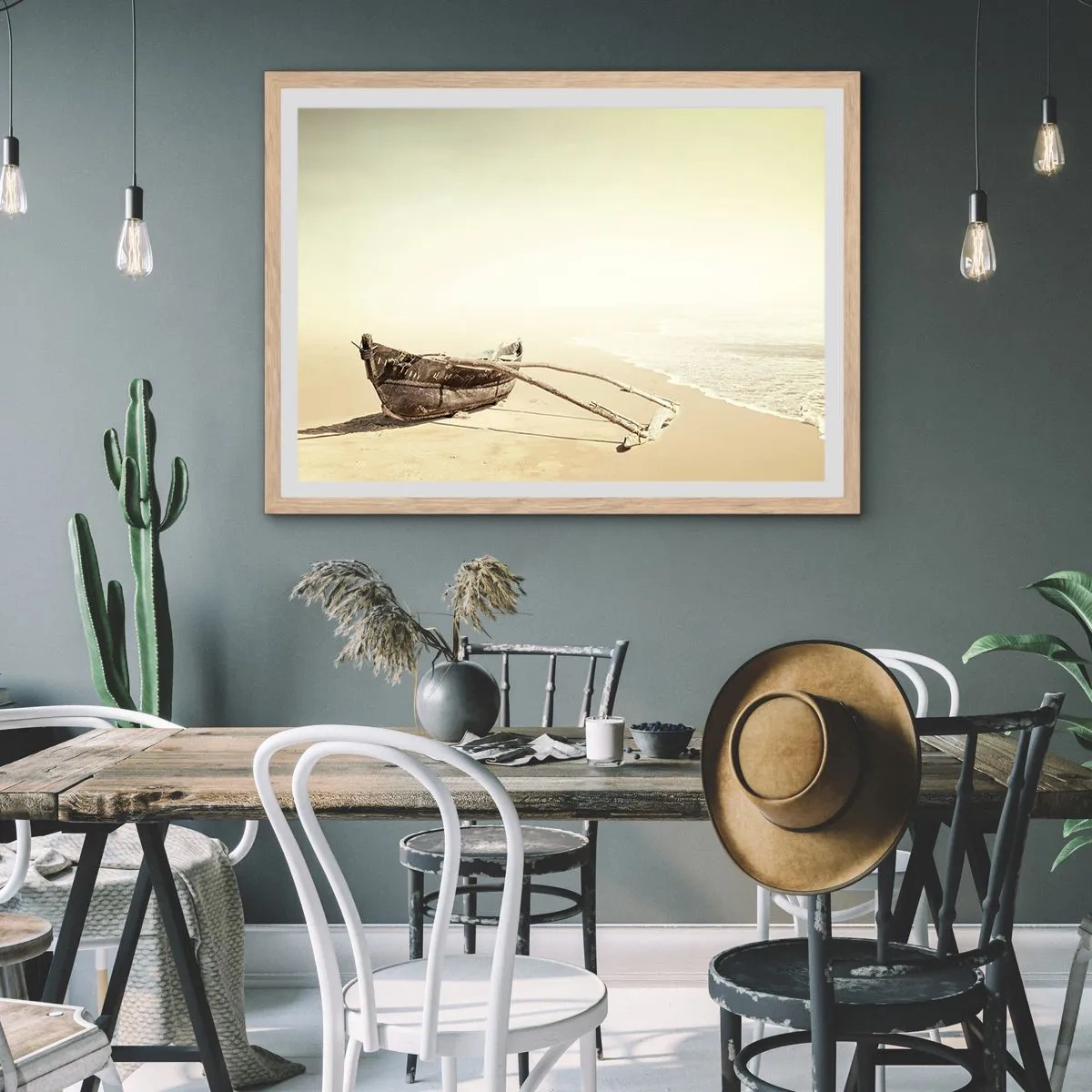 Affiche dans un chêne clair - Poster - Mémoire des mers du sud - 50x40 cm