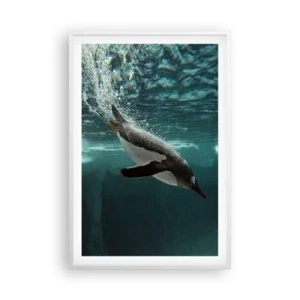 Affiche dans un cadre blanc - Poster - Bienvenue dans mon monde - 61x91 cm