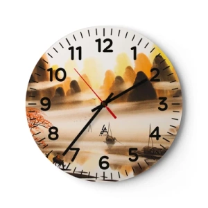 Horloge murale - Pendule murale - Plus loin que l'Extrême-Orient - 30x30 cm