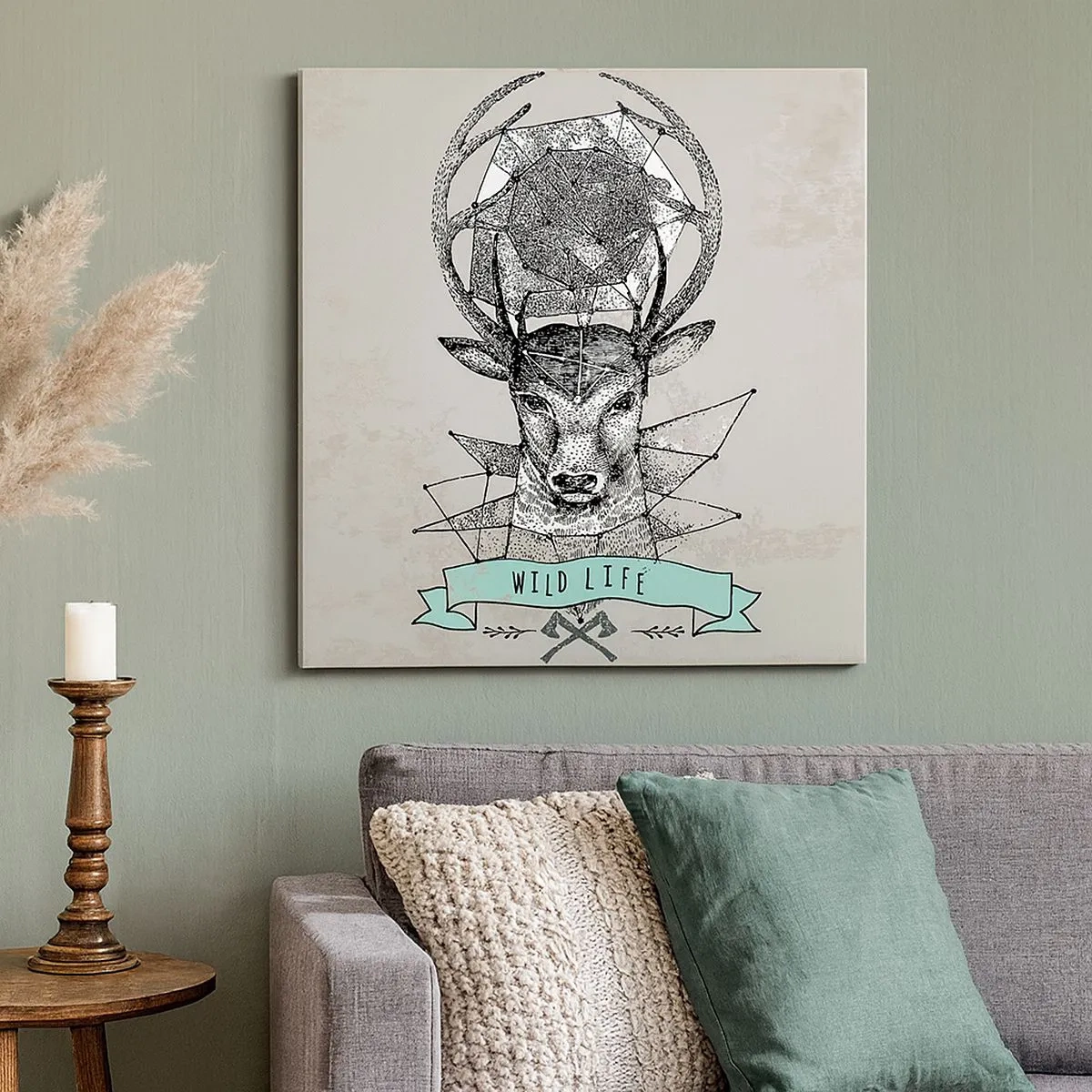 Impression sur toile - Image sur toile - Voir St. Hubertus - 30x30 cm