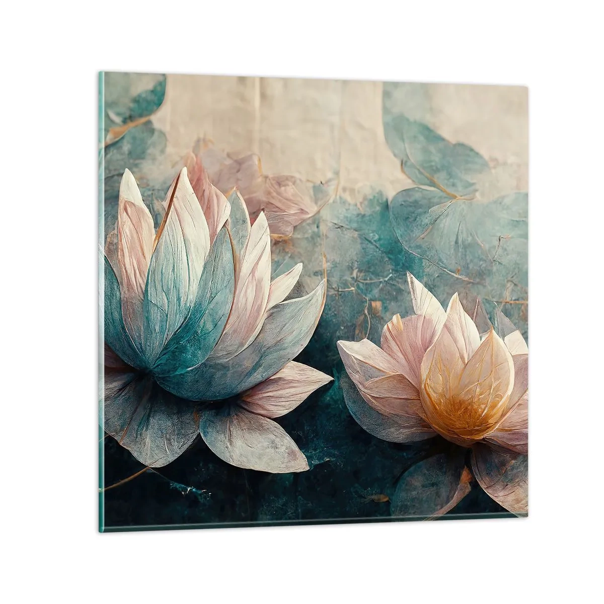 Impression sur verre - Image sur verre - Les étoiles du lac - 30x30 cm