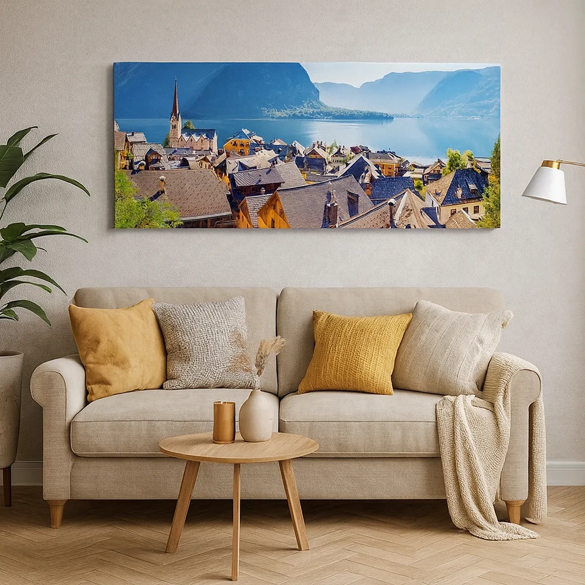 Impression sur toile - Image sur toile - ça ne pourrait pas être plus pittoresque - 30x30 cm