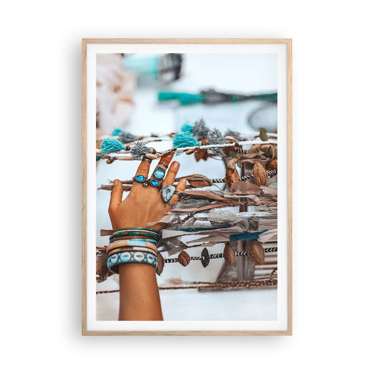 Affiche dans un chêne clair - Poster - Trésor local - 70x100 cm