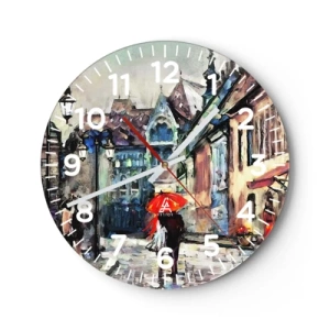Horloge murale - Pendule murale - Pluie pour deux - 30x30 cm