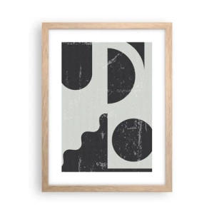 Affiche dans un chêne clair - Poster - Composition dessus et dessous - 30x40 cm