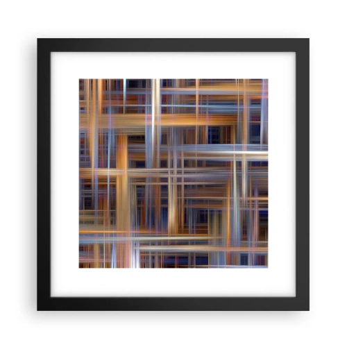 Affiche dans un cadre noir - Poster - Tissé de lumière - 30x30 cm