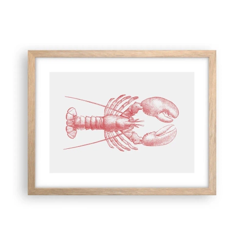 Affiche dans un chêne clair - Poster - Un homard digne d'Homère - 40x30 cm