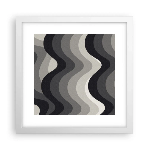 Affiche dans un cadre blanc - Poster - Vague après vague - 30x30 cm