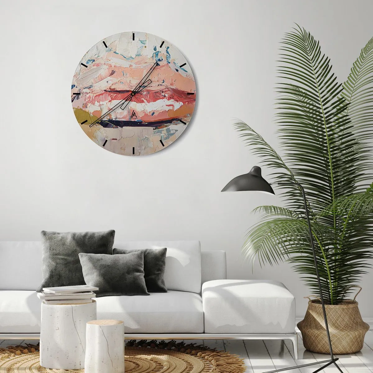 Horloge murale - Pendule murale - Éveil la pensée - 40x40 cm