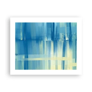 Affiche - Poster - Composition en turquoise - 50x40 cm
