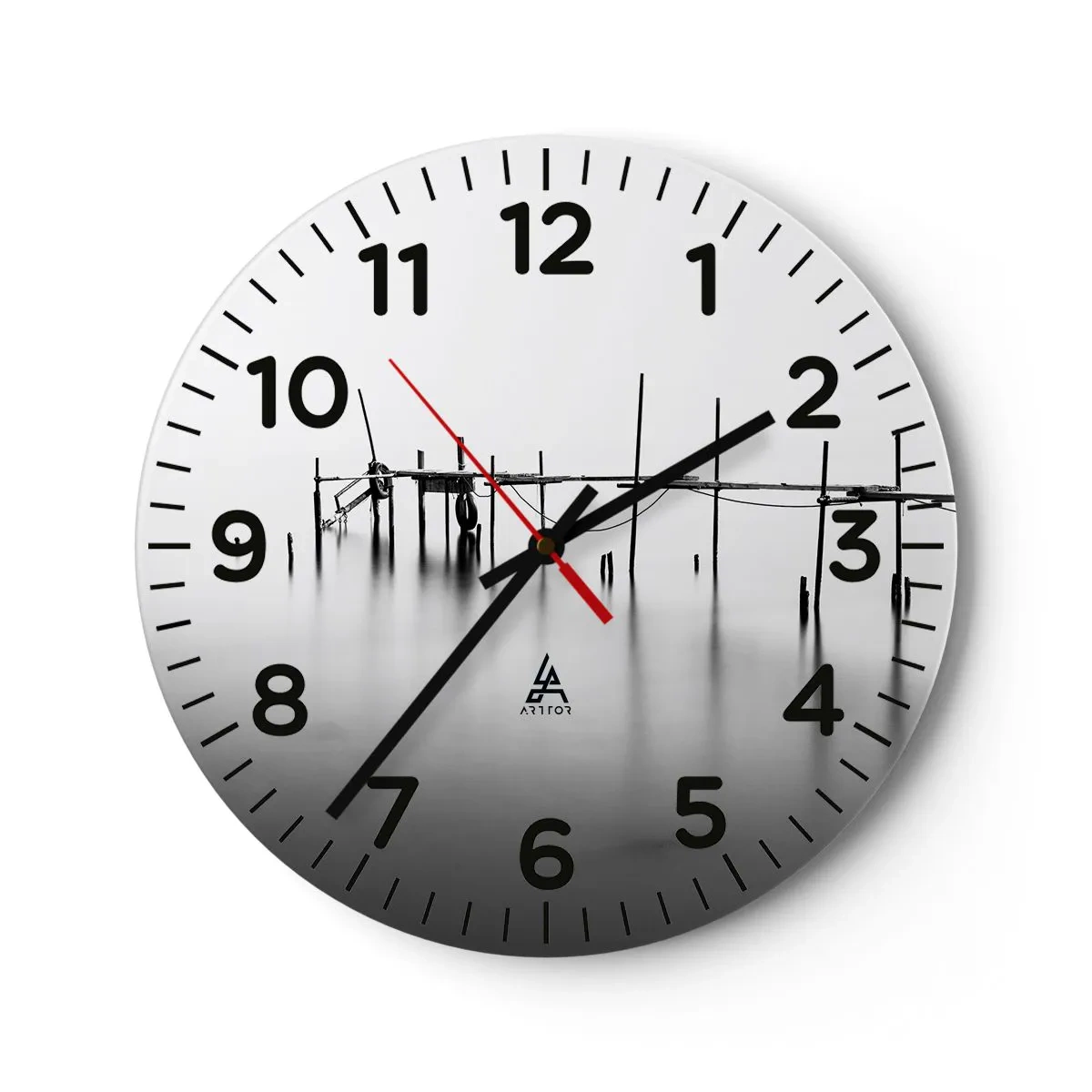 Horloge murale - Pendule murale - Et s'il n'y avait pas de monde ? - 30x30 cm