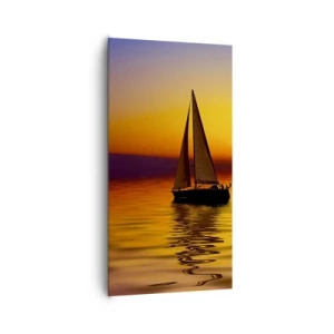 Impression sur toile - Image sur toile - Comme c'est calme au crépuscule… - 65x120 cm