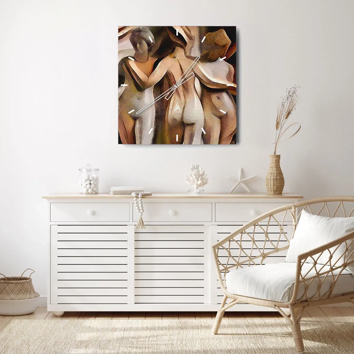 Horloge murale - Pendule murale - Trois Grâces 2.0 - 30x30 cm