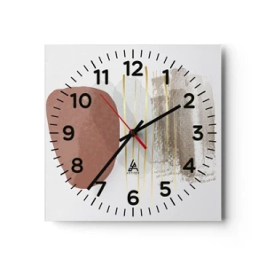 Horloge murale - Pendule murale - Colonnade abstraite - 30x30 cm
