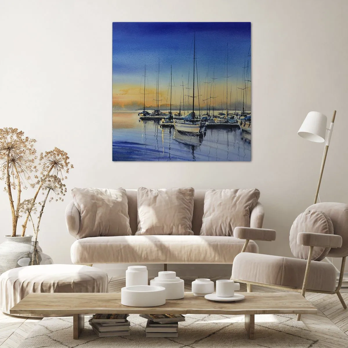 Impression sur toile - Image sur toile - Fin d'une belle journée - 70x70 cm