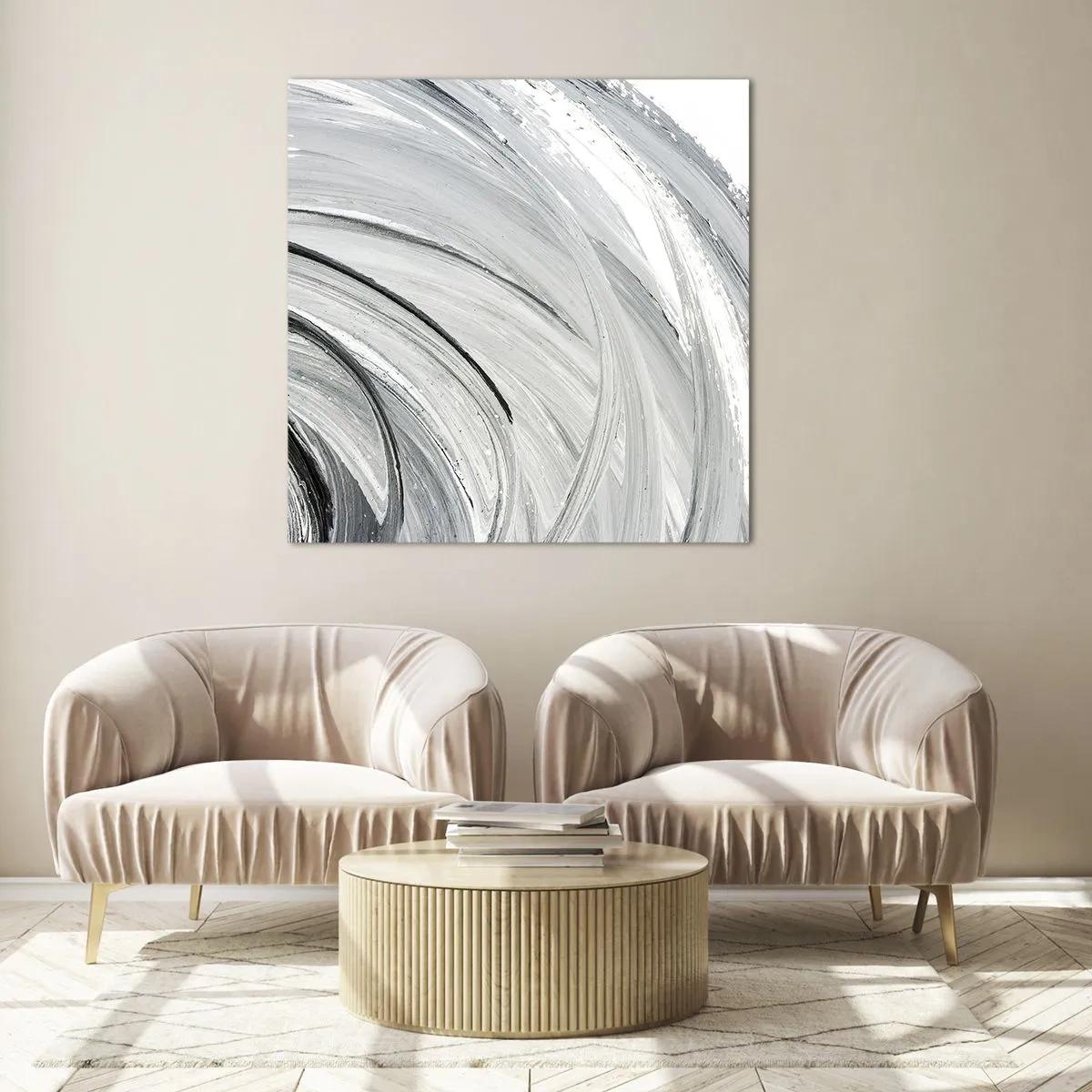 Impression sur verre - Image sur verre - Composition orbitale - 30x30 cm